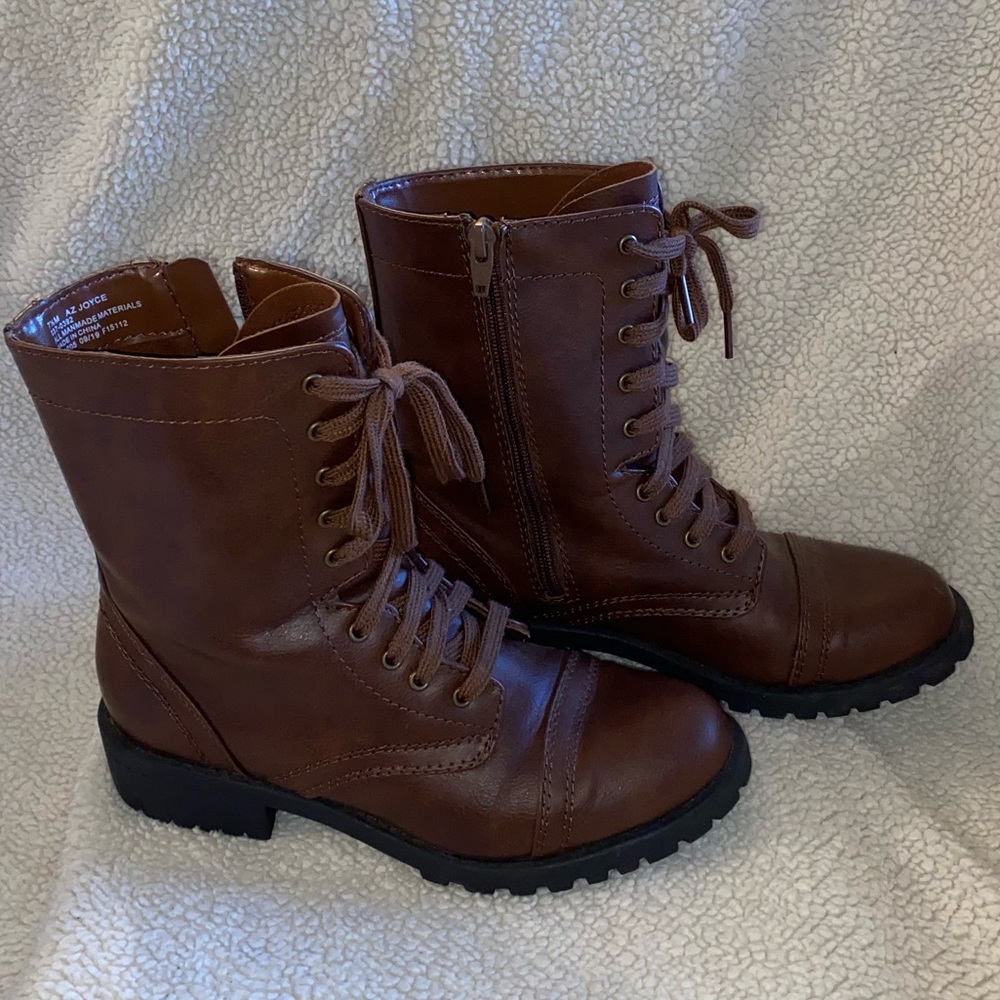 Brown Combat Boots